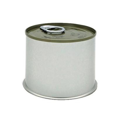 China Transparent Aluminum Easy Open Round Tin Can For Food Plywood Pallet for sale