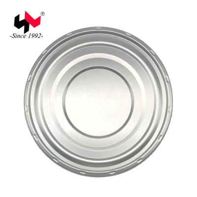 China Full Size 126mm Open End Non Refillable Canister Bottom With Dimple Tinplate Lids for sale