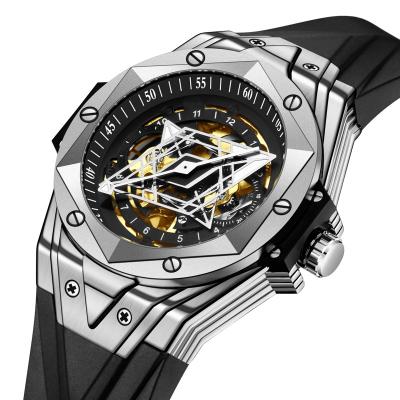 China Hot Selling Unique Design Support DIY Wristwatch Automatic Fashion Personality Men's Mechanical Watch Water Resistant Compass Watch for sale