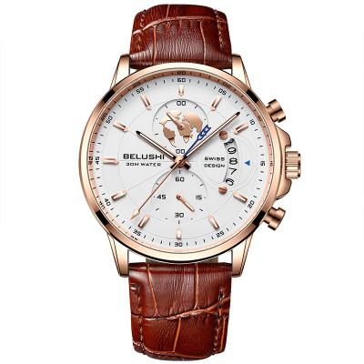 China Simple Casual Day/Date Men's Business Quartz Watches Automatic Calendar Wrist Watch Hot Sale Sports Customizable Benyar Watch for sale