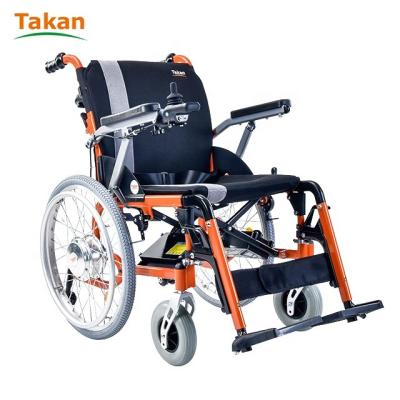 China Takan Folding Power Wheelchair Caremoving Oxford Fabric Uphlostery Seat Material for sale