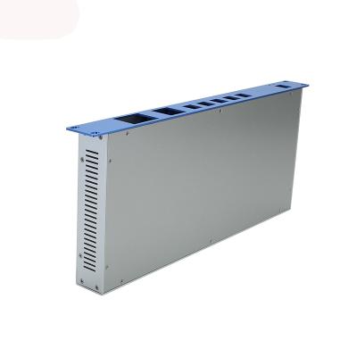 China Industrial Electrical Standard 19 Inch Rack Mount Enclosure Modular Design Side Plate 1u Chassis For Metal Electric Fencing for sale