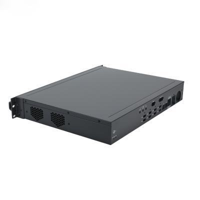 China Electronic Equipment OEM 1.5U Black Sandblasting Aluminum Industrial Enclosure for sale