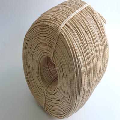 China Eco-friendly 3 Strands 4mm Danish Paper Rope For Chairs Vellum Paper Rope For Furniture Decoration for sale