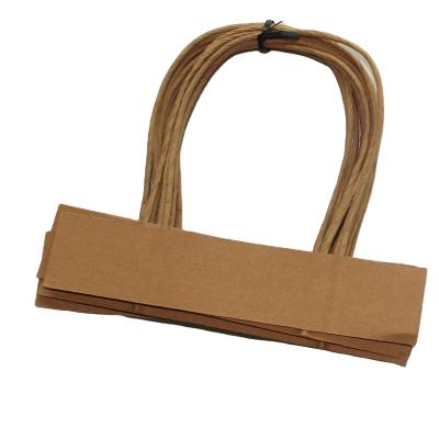 China Eco-friendly Cheap Kraft Paper Brown Or White Twisted Paper Handles For Takeout Paper Bags for sale