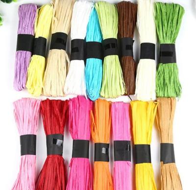 China Eco-friendly Wholesale Price Raffia Yarn Raffia Stitch Rope For Wrapping for sale