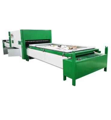 China Home use automatic high glossy PVC film vacuum membrane press machine for MDF wooden cabinet door makingm for sale