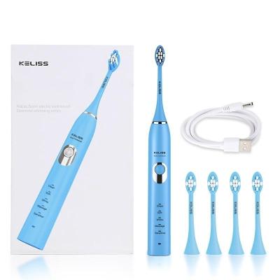 China Sonic Electric Toothbrush USB Powerful Charging Ultrasonic Rechargeable Toothbrushes Washable Electronic Whitening Teeth Brush Keliss for sale