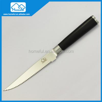 China Stainless Steel Serration Kitchen Disposable Comfortable Steak Knife for sale