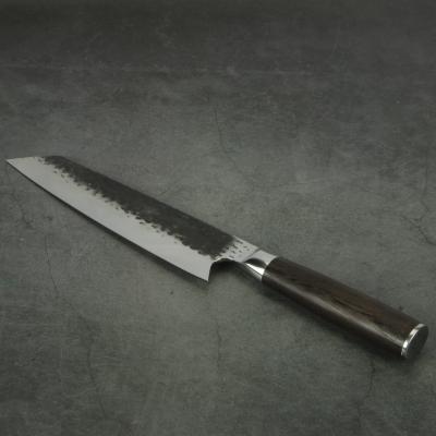 China Sustainable Hot Sale Hammered Damascus Steel Chef Knife With Wenge Wood Handle for sale