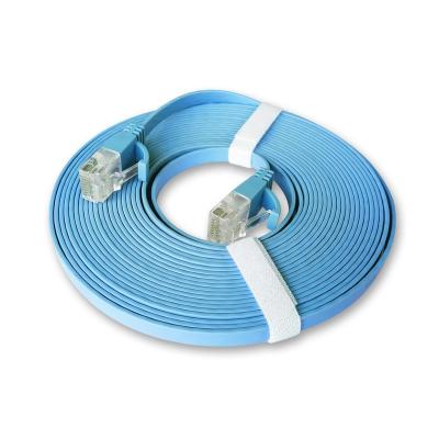 China Thin Flat Type UTP Network Cable Cat6 Computer / Router Cable 10m Easy For Gathering for sale