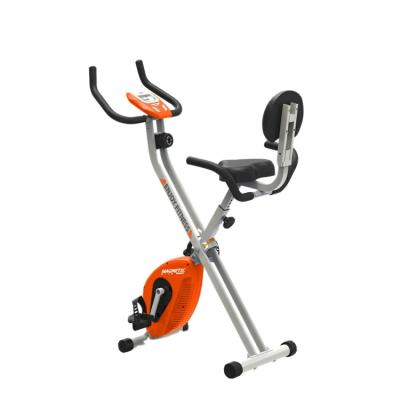 China transport wheels; Indoor Gym Equipment Home OEM Foldable Folding Cycle Exercise Bike With Backrest for sale