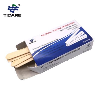 China 100% NO-toxic Wooden Medical Use Disposable Wooden Spatula In Box Packing for sale