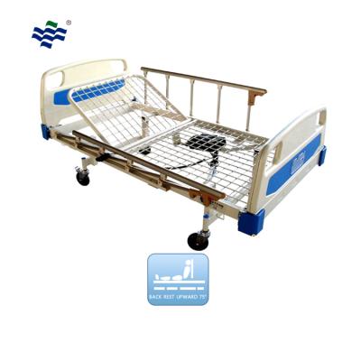 China Adjustable Backrest Hospital Metal Folding Single Bed For Patient for sale