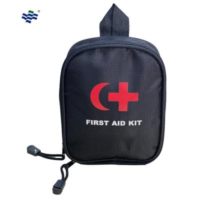 China Mini Military Favor Hang On Portable Black Portable Waist Molle Nylon First Aid Kit for sale