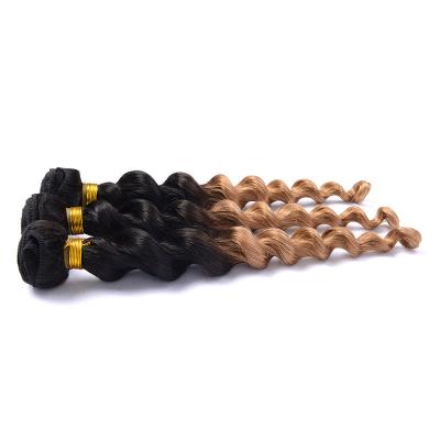 China Best Sellers Ombre Loose Remy Hair Wave Hair Loose Wave Real Hair Weft for sale