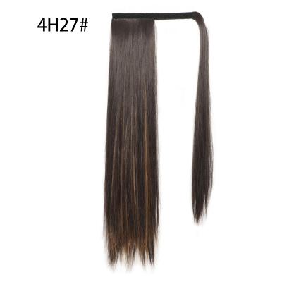 China I-Tip Hair Factory Price Pony Tail Hair Extension Heat Resistant Fiber Silky Straight Ponytail Hair Long for sale