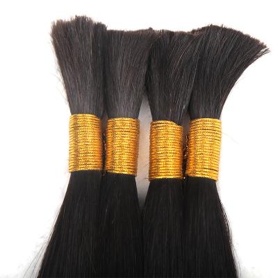 China Silky Straight Wave Unwefted Virgin Hair Bulk For Braiding Unprocessed Brazilian Hair Bulk Virgin Hair for sale