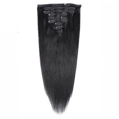 China Silky Straight Wave 8 Pieces / Clip Set For Hair Extension OEM Acceptd Hair Extension Wholesale 100% for sale