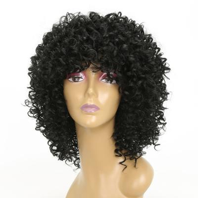 China Cheap Curly Synthetic Afro Curly Wig Curl Wig Natural Natural Synthetic Hair Wholesale for sale