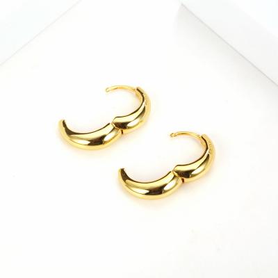 China Casual Gold Plated Circle Fashion/Sporty Or Sporty Geometric Accessories Stud Earrings For Women for sale