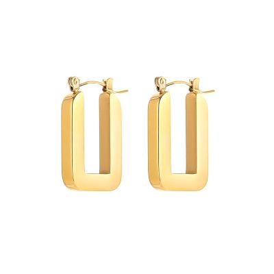 China Kosta Hot Selling Gold Plated Retro Titanium Geometry Charm Stud Earrings For Women for sale