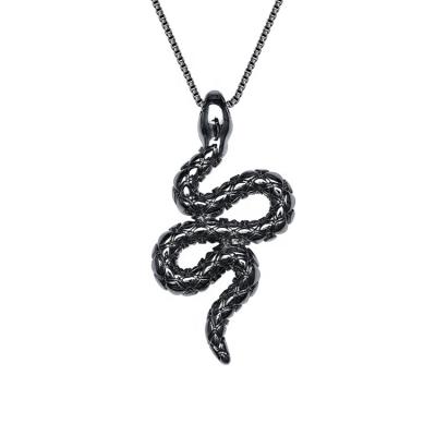 China FASHIONABLE Custom Personalized Copper Gold Plated Silver Plated Snake Shape Pendant Necklaces For Unisex for sale