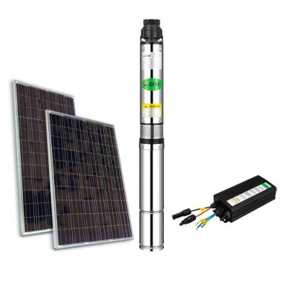 China Agriculture Irrigation DC Solar Pump 72V 1100 Solar Submersible Pump 4LEI3.5/120-72/1100 Watt for sale