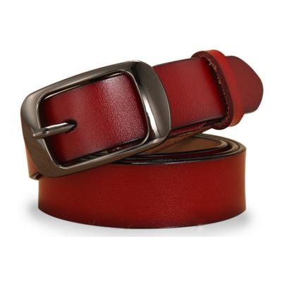 China Fashion.Casual Hotselling Popular Versatile  Pure Cowhide Belt Needle Button waistband for women  Genuine Leather Belt for sale