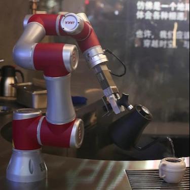 China Hotels Fast Manipulator Mini Robotic Arm Industrial Barista Coffee Robot for sale