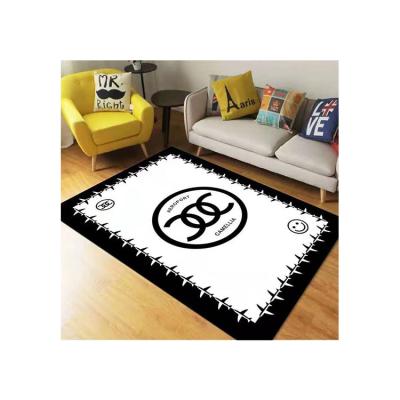 China Well-known Brand Custom Design Best Selling Printed Velvet Crystal Low Price Thin Living Room Rug Cover for sale