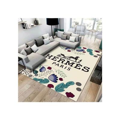 China Well Known Brand Design Factory Customized Modern Custom Rugs Living Room Printed Flooring Rug Modern Living Room Carpet for sale