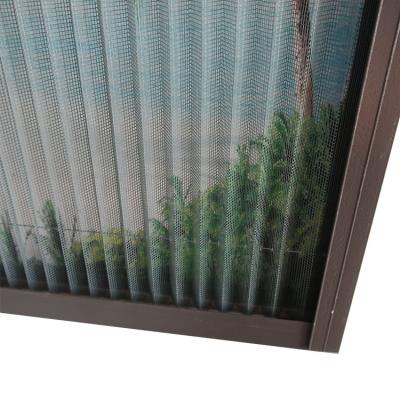 China Modern Folding Fiberglass Window Screen Pleated Mosquito Net for sale