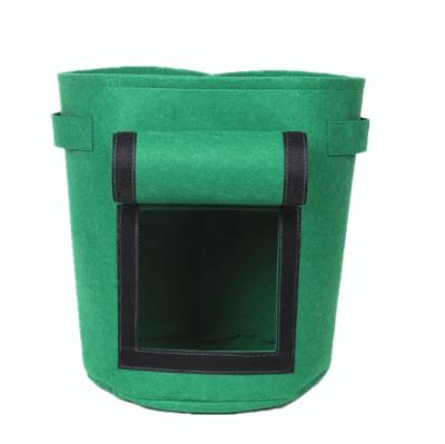 China Eco-Friendly Felt Garden Growing Bags Felt Plant Bags With Handles Fabric Pots Grow Bags Indoor Garden Planter Pot for sale