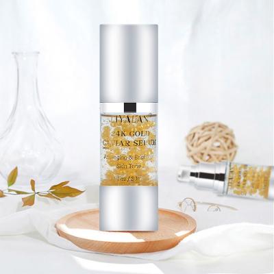 China 2022 Hot Selling Wrinkle Face Serum Skin Care Moisturizer Anti Whitening Organic Collagen 24k Gold Natural Caviar Oil Face Essence Serum OEM for sale