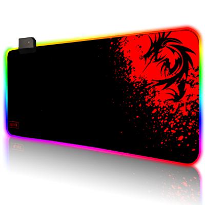 China Large Comfortable RGB LED Light Gaming Keyboard Radio Charging Mouse Pad for sale