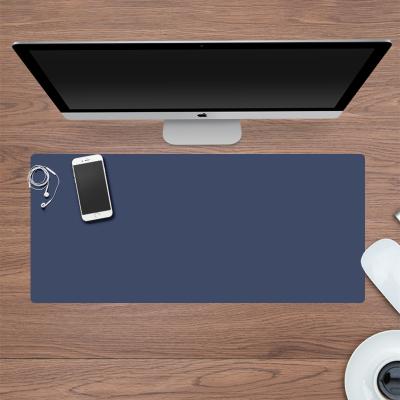 China Comfortable Custom Logo PVC Computer Desk Mouse Pad Full Leather Mat for sale