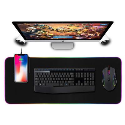 China 2022 New Desig CustomRgb Comfortable Wireless Mouse Pad RGB Mousepad Charger Mouse Keyboard Pad for sale