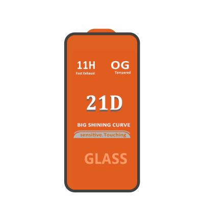 China Mobile Phone Clear 10D 9D 21D Screen Protector For iPhone 13 Pro Max Full Glue Tempered Glass Clear Protective Film For Iphone 13 2021 for sale