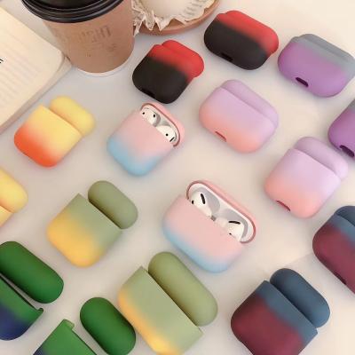 China Gradient Rainbow Drop Proof Drop Proof Custom Wireless Headphone Case For IarPods Pro 3 for sale