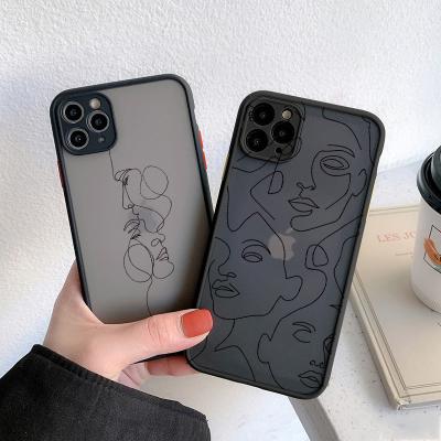 China Art Lines Fashion Cartoon Women Shockproof Funny Cover Abstract Phone Cases For iphone SE 2020 7 8 plus XR XS XS max 11 pro shell 12 13 max for sale