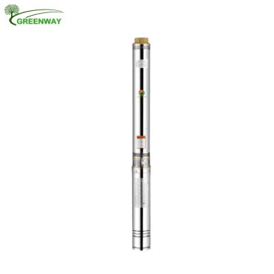 China 4 Inch 750W 220V 4T AC Plastic Solar Submersible High Pressure Pump Drinking Water Treatment Pump Solar Pump Drive Support 6m3/h With Flow for sale