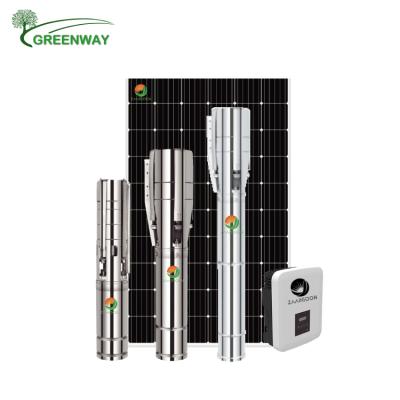 China Drinking water treatment solar water pump 4/6 inch 1500W 110V big Donglong SS solar submersible pump flow for agriculture irrigation for sale