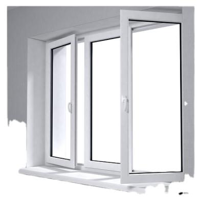 China Magnetic Screen High Quality Bathroom Custom Color Design Frosted PVC Casement Glazing Window for sale