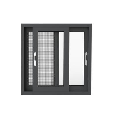 China Sliding New Fashion Aluminum Sliding Windows Bedroom To Use Retractable Insect Screen Window for sale