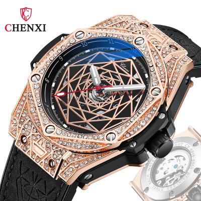 China 2022 New Models CHENXI Brand 8850 Irregular Shape Diamond Cool Men Mechanical Watch Full Automatic Movement Water Resistant for sale