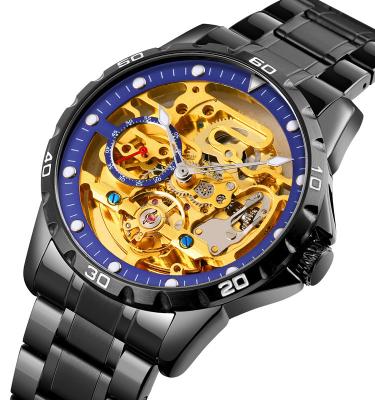 China Top 10 Brands SKMEI 9230 Original Brand Luxury OEM Luxury Automatic Wrist Watch Water Resistant Skeleton Sports Blue Gold Mechanical Watch For Men for sale