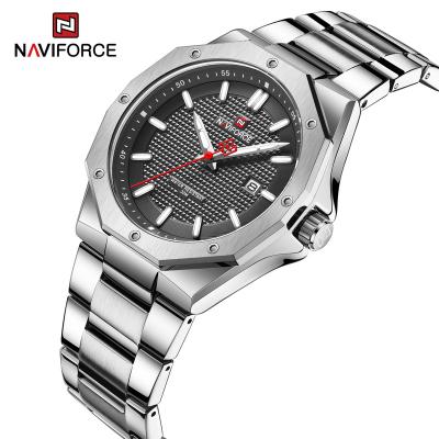 China Luxury Classic Design Mens Business Auto Date Hand Watches Stainless Steel Male Sports Class Luminous Clock NAVIFORCE 9200SB for sale