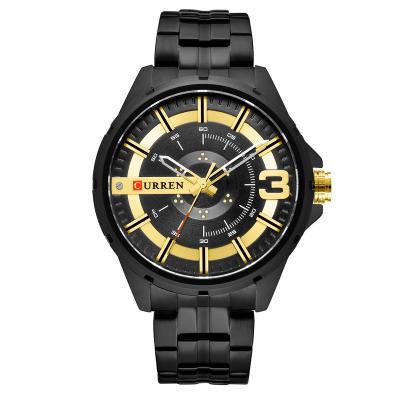 China CURREN 8333 Water Resistant Top 10 Brands Gents Quartz Gold Men Watch Waterproof Ultra Thin Student Watches Perfect Stainless Steel Strap for sale