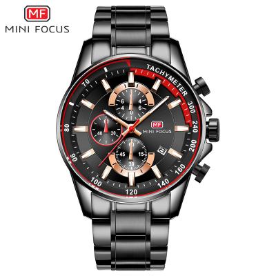 China Auto Date MINI FOCUS 0218 G Fashion Blue Sport Men Watches Stainless Steel Quartz Wristwatches Luxury Calendar Hand Relogio Watch for sale